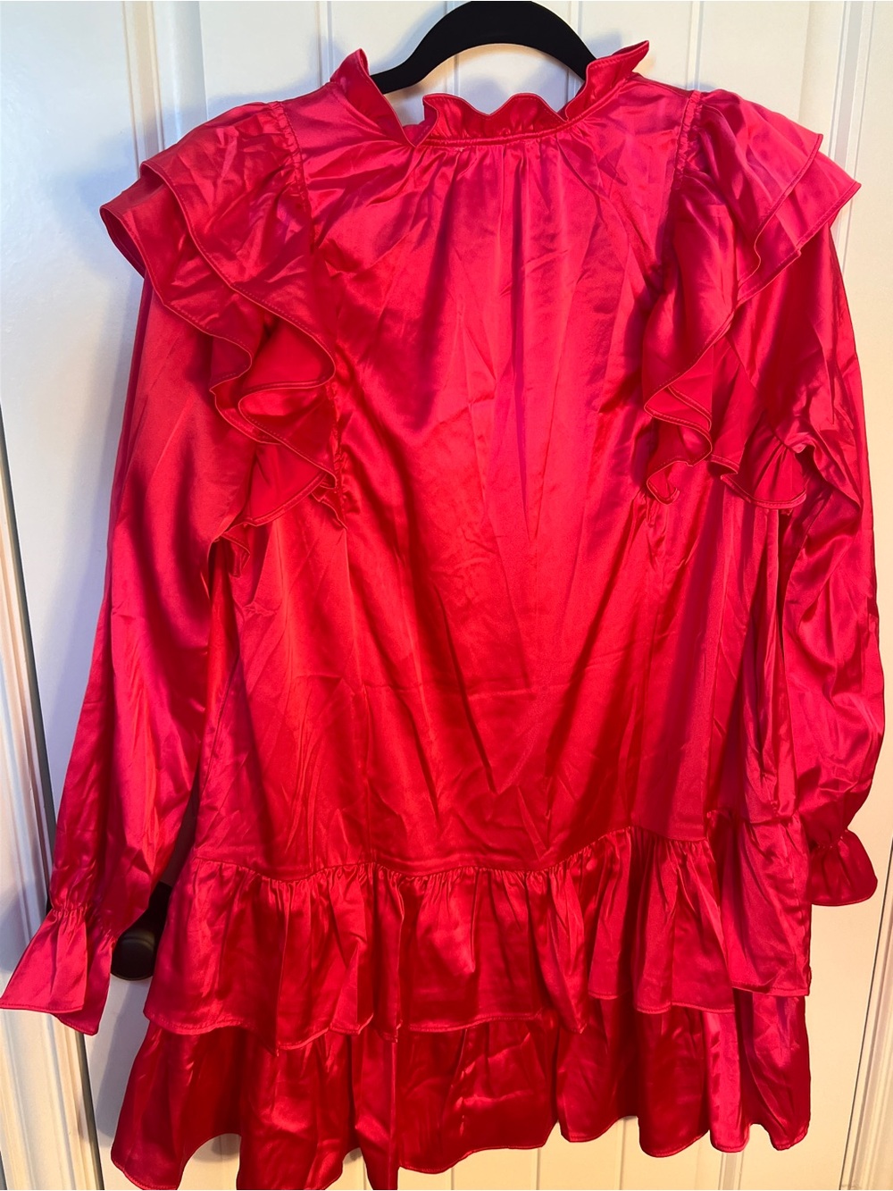 Fantastic Fawn Hot Pink Sequin Heart Ruffle Dress ($79 original) - Picture 13 of 13